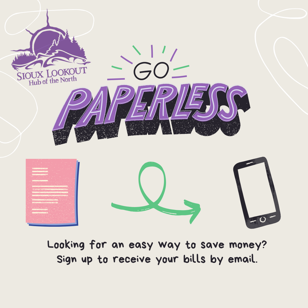 Sign up for paperless billing by email